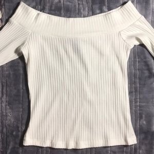 Off the shoulder cropped top